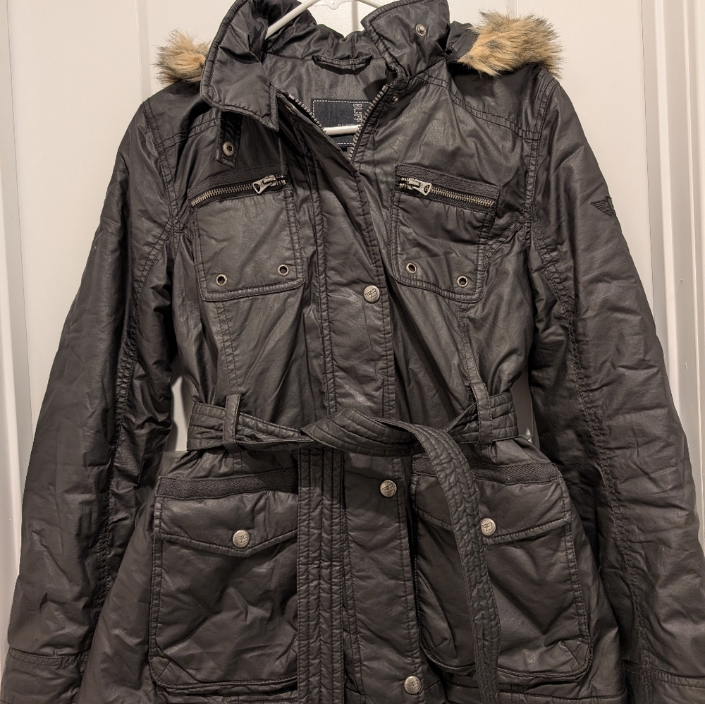 Vintage Buffalo Outerwear Quilted Belted Coat